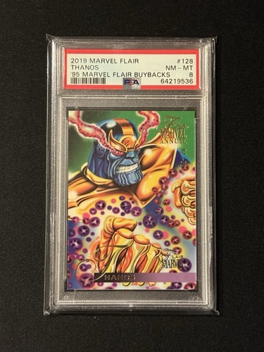 2019 Marvel Flair ‘95 Buybacks Thanos #128 1/20 Alpha PSA 8 Pop 2 - Picture 4 of 5