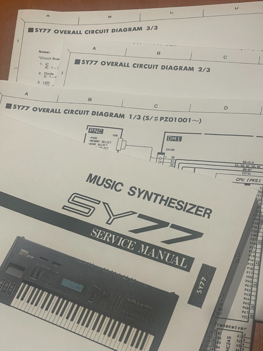 ♪ YAMAHA ヤマハ SY77 シンセサイザー 取扱説明書有り 音出し確認済