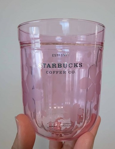 ¡NUEVO! Starbucks Japón Sakura 2021 Vaso de acero inoxidable y taza de vidrio Set especial - Imagen 7 de 10