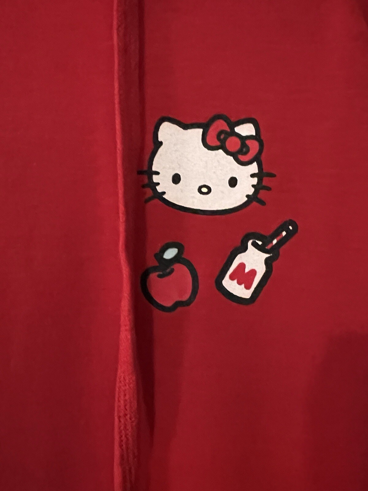 Hello Kitty Exclusive Collection By Sanrio. Red Pullover Sweatshirt Dress. NWT image 3