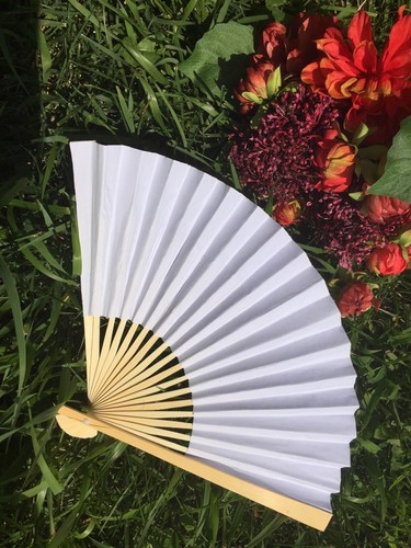 White Paper fan for Wedding Favor - Picture 2 of 4