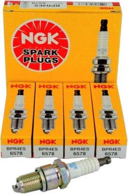 4 pack NGK BPR4ES 6578 spark plug