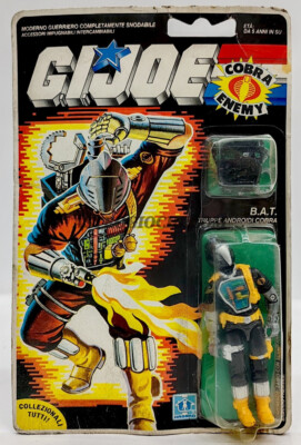 GI JOE FIGUR BAT B.A.T B.A.T.S HASBRO VINTAGE 1987 NEU IN KARTE ITALIEN SEHR SELTEN
