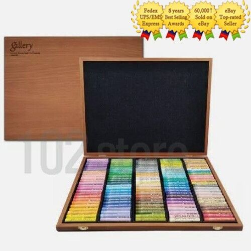 Mungyo Gallery Artist Soft Oil Pastels MOPV-120W 120 assorted colors Wooden Case - Picture 1 of 2