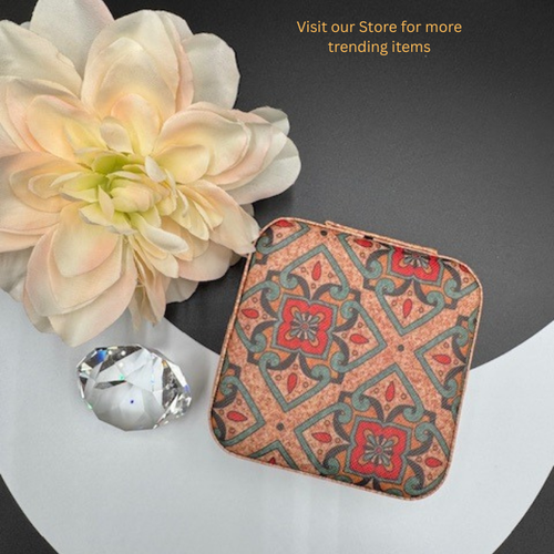 travel jewelry case organizer jewelry box flowers jewelry box