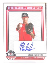 2023 Panini USA Stars Stripes [U18 World Cup Auto] #U18-MC Makaio Cisneros 40/72