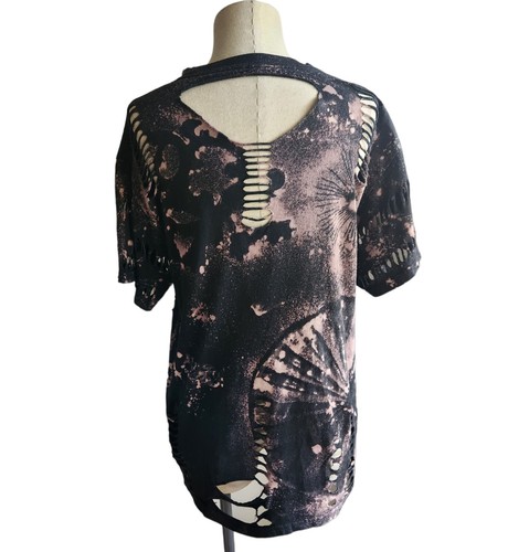 SELENA Quintanilla T-shirt Size M Vintage 90’s Custom Bleached Thrashed Tie Dye - Picture 9 of 16