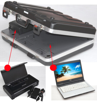 PROFESSIONELL KOFFER FÜR NOTEBOOK DRUCKER SCANNER MOBILES BÜRO HARTSCHALE RUGGED