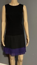NWT Ann Taylor Black Sleeveless Dress Size 2 Plated