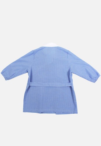 Kindergarten Apron Child Kindergarten Plaid Baby Embroidered Collar White - Picture 3 of 3
