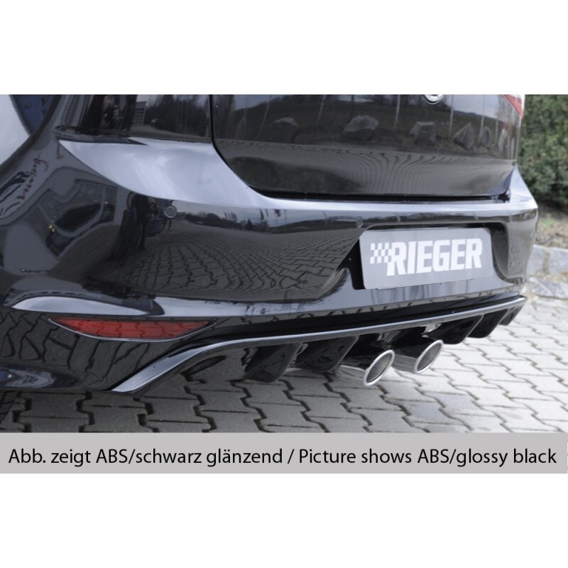 Diffuseur noir brillant Rieger pour Golf 7, look sportif et aérodynamique