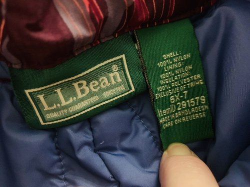 LL Bean Ski Pants Snowboarding Snow Winter Pants Waterproof Size 6X-7 - Picture 11 of 12