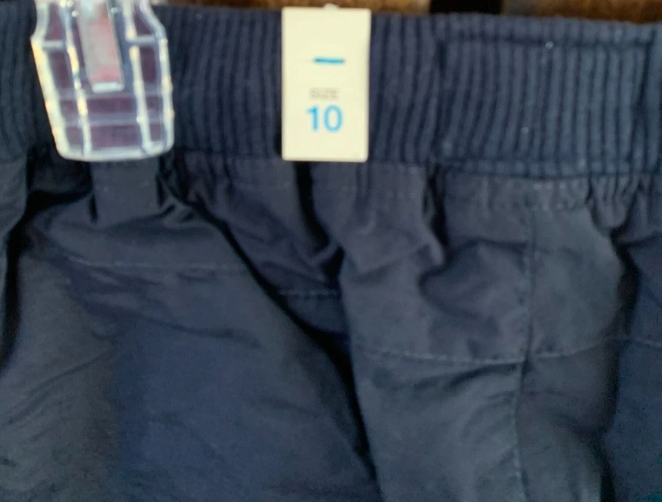 Pantalones deportivos a rayas azules blancos talla 10 The Childrens Place para niños Track Jogger Nylo Foto 4 de 4