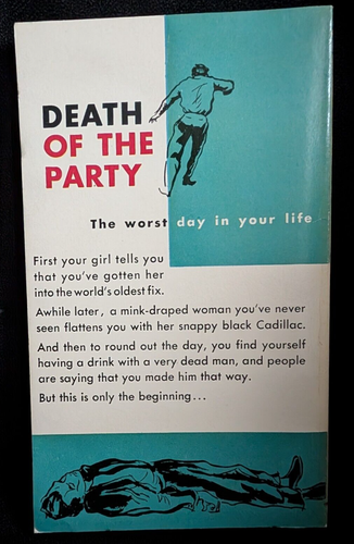 Death of the Party by Ruth Fenisong (1959 Vintage Paperback) Zenith Book ZB-17 - Picture 2 of 5