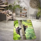 3D Forest Brown Bear N703 Animal Non Slip Rug Mat Round Elegant Carpet Fay