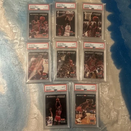 1992 Skybox Michael Jordan Psa 8 Lot 8 Cards USA Basketball Chicago Bulls