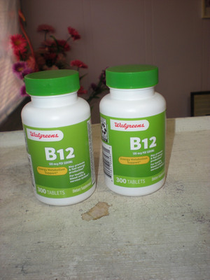 2-Walgreens Vitamin B-12 500MCG 600 tablets lot of 2 11/26