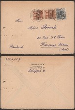 Germany 1948 Surcharge - Cover Berlin to France EPA172
