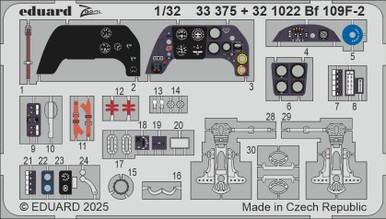 Eduard 33375 1/32 Bf 109F-2 Zoom Set for HOBBY 2000 / HASEGAWA