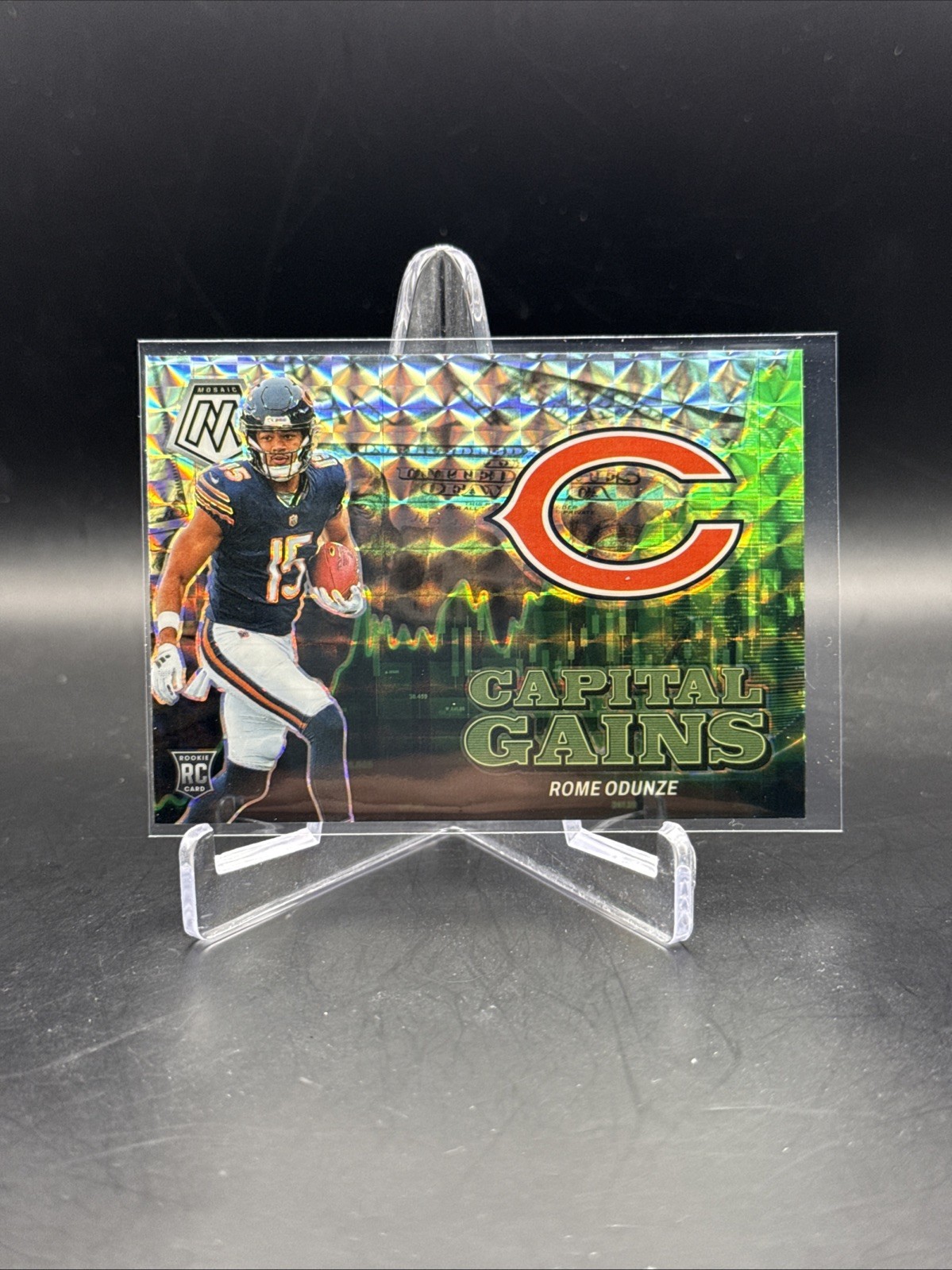 2024 Panini Mosaic - Capital Gains Rome Odunze #16 Silver Prizm (RC)