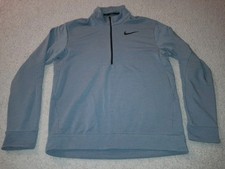 NIKE GRAY 1/4 ZIP JACKET SHIRT M MEDIUM DRI FIT EXCELLENT