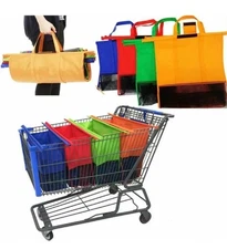 Reusable Trolley Shopping Cart Bags Grocery Organizer for Trolley Shopping Carts