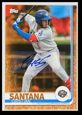 Cristian Santana 2019 Topps Pro Debut Orange Auto #24 24/25