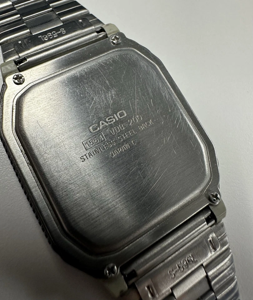 Vintage Casio VDB 200 Touch Screen Relógio Protetor de Memória Nova Bateria Funcionando! - Imagem 4 de 4