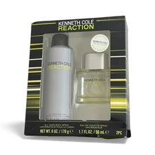 Kenneth Cole Reaction 1.7 oz EDT  spray & 6oz Body Spray New