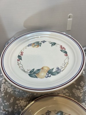 Vintage Corning Corelle Abundance 10 1/8'' Dinner Plates Fruit Pattern - Set of 4