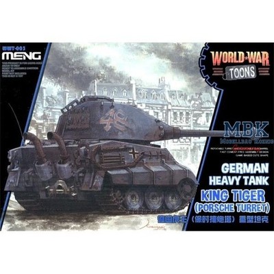 MENG MODEL MENG-WWT003 World War Toons King Tiger (Porsche Turret)