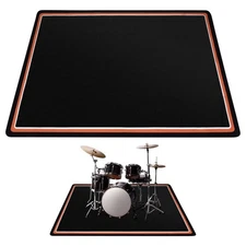 Drum Rug, 6x5FT Drum Mat, Drum Carpet with Non-Slip Grip Bottom, Soundproof M...