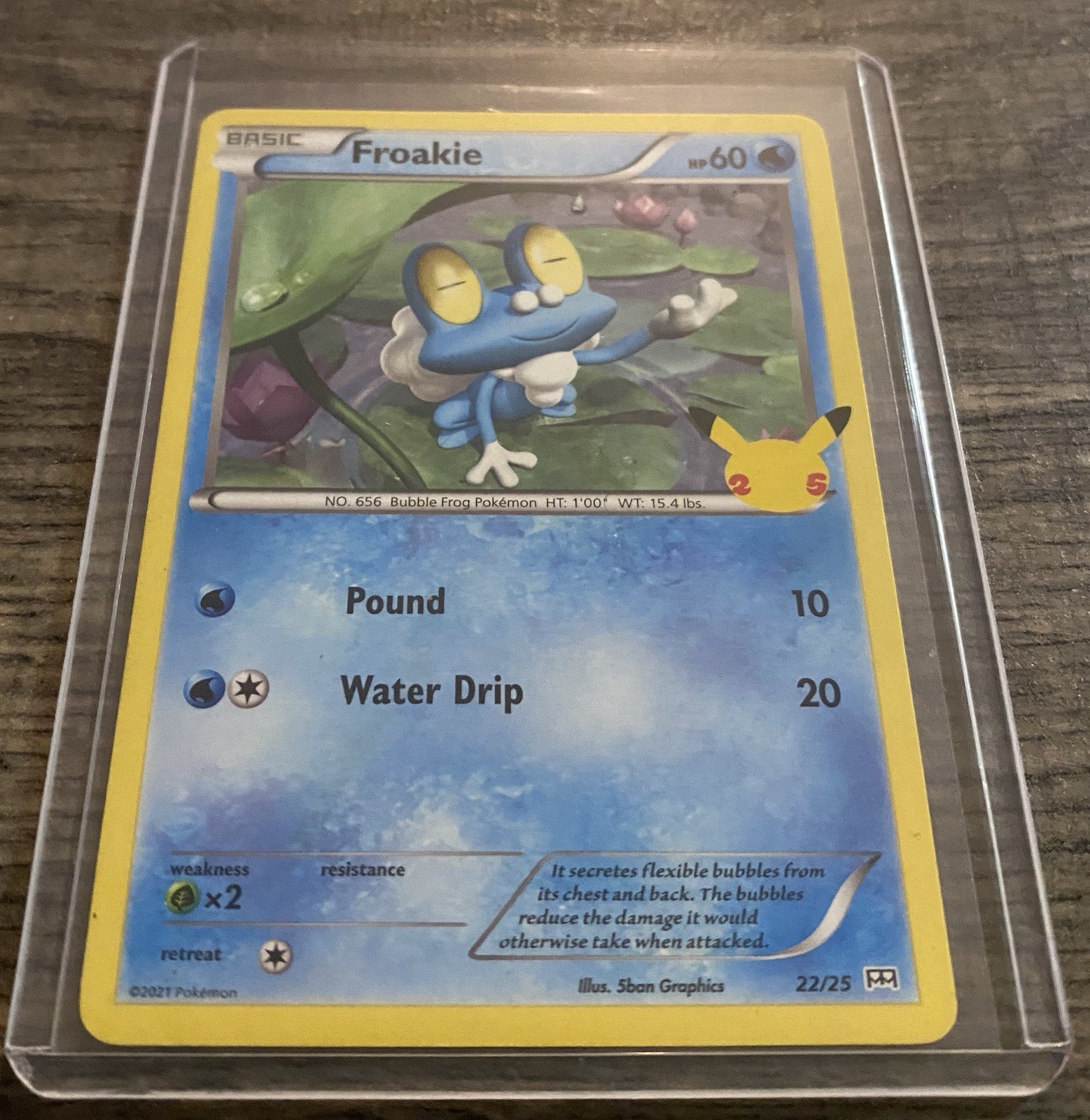 Froakie 22/25 Pokémon TCG Card McDonald's 2021 Collection 25th Anniversary
