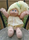 VINTAGE 1982 OR 1983 (YELLOW HAIRED-BLUE EYED) CABBAGE PATCH KID 16" DOLL