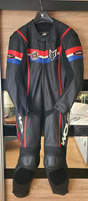 Wolf Einteiler Leder Moto Rennanzug mit Rüstung Gr. UK 46 EU 56 1st