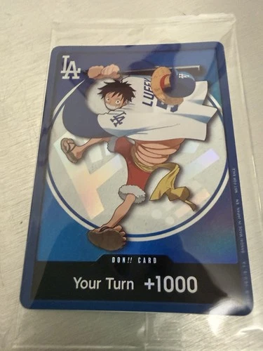 One Piece LA Dodgers Monkey D. Luffy Promo Card Sealed July 2, 2026 giveaway