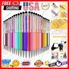 Vibrant 26-Pack Crystal Ballpoint and Stylus Pens - Gifts for Every Occasion