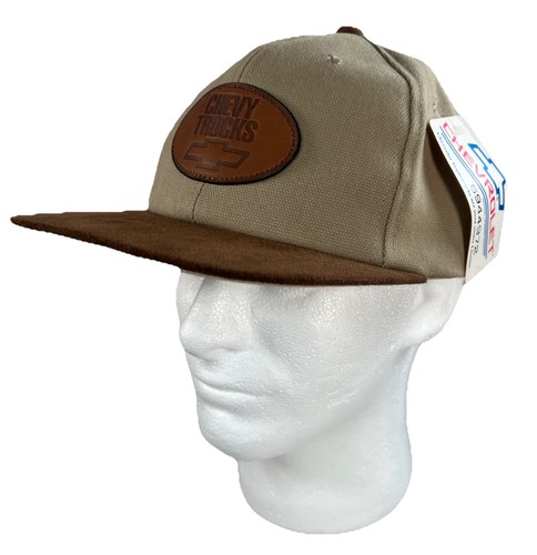 Sombrero para hombre Chevy Trucks #6944972 cuero encanto RN45724 marrón beige nuevo con etiquetas - Imagen 3 de 11