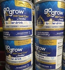 (4 pack) Go & Grow 360 Total Care by Similac Toddler Drink Powder, 24-oz Can