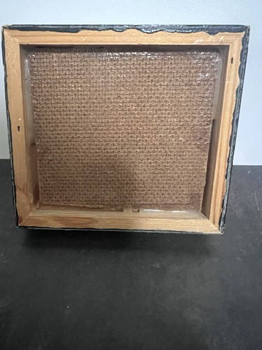 Dipinto olio vintage con cornice - Bambini che giocano a palla in spiaggia 3,5 pollici x 4 pollici - Foto 2 di 4