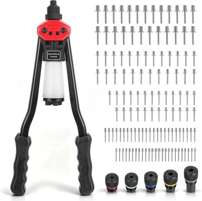 BILITOOLS Nietzange 380mm 2,4-6,4mm 30:1 mit 5 Bits + 125 Nieten