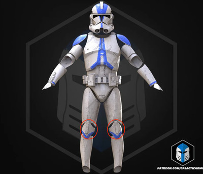 Clone Trooper Knie Phase 2 Episode 3 Rüstung | Knee Star Wars 3D Cosplay