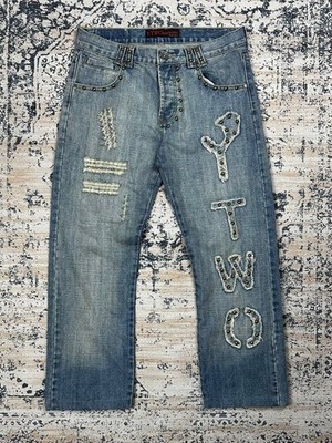 Vintage Avant Garde Grunge Punk Baggy Denim Jeans Size 34