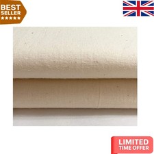 Unbleached Natural Calico Fabric - 5 Metre Roll, Ideal for Sewing and Crafts