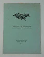 1968 Metropolitan Opera Natl Council Regional Auditions Natl Semi-Finals Program
