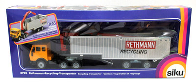 Vintage Siku 3723 Mercedes Rethmann Recycling Transporter 1:55 MIB West Germany