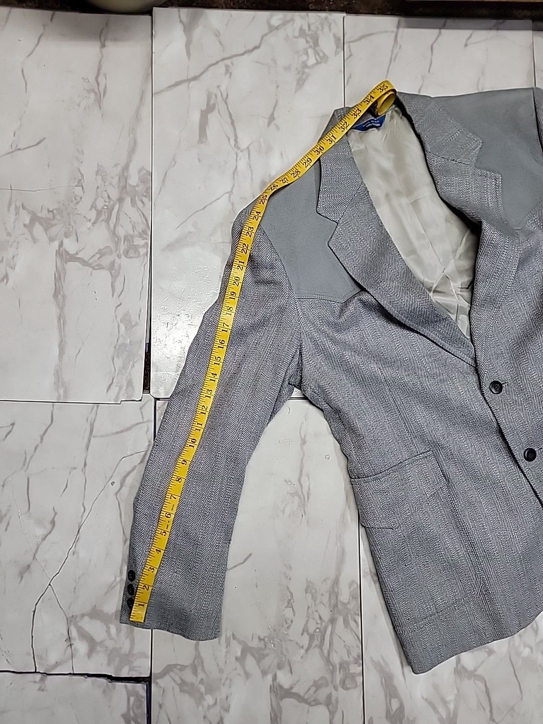 Vintage Pendleton High Grade Wool Herringbone Bla… - image 6