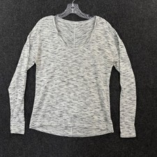 Lululemon Meant to Move Shirt Women's 6 Gray Heather Spacedye Scoop Neck