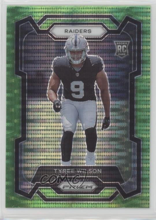 2023 Panini Prizm Rookies Neon Green Pulsar Tyree Wilson #363 Rookie RC 1k54