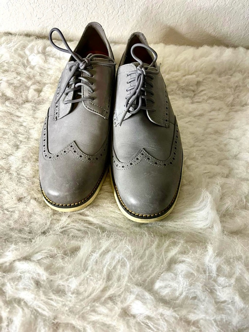 Cole Haan Original Grand Wingtip Oxford shoes, Grey Size 9M